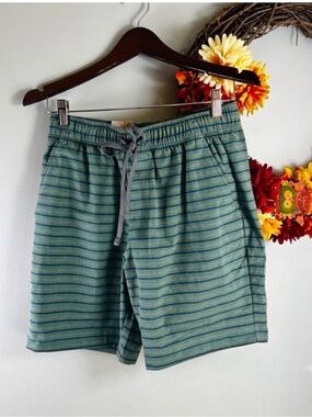 prAna Mens Metric E-Waist Swim Short SMALL / 8"L in Cove Stripe